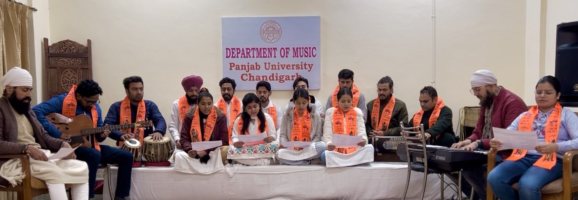 The students of Department of Music, Panjab University, Chandigarh sung Ram Aarti to pay their reverence for Ram Mandir consecration on 22.01.2024 in the department.